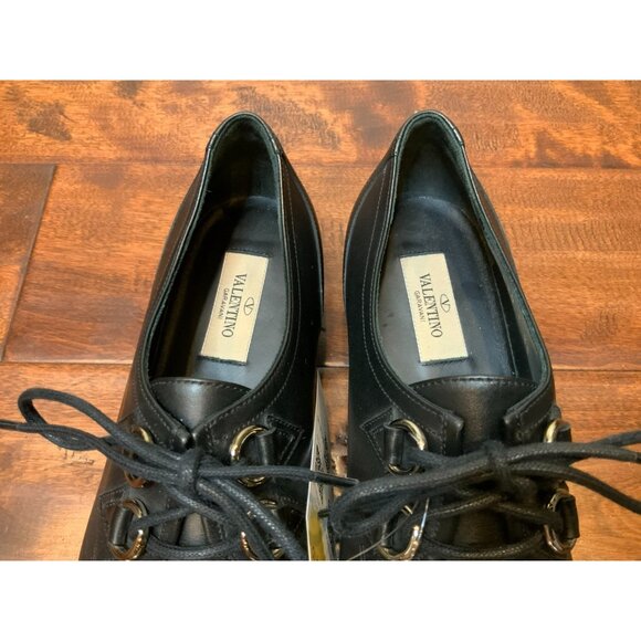 Valentino Black Leather Rockstub Platform Loafers NEW $995, Size 38 (EU) 8 (US) - Picture 4 of 10